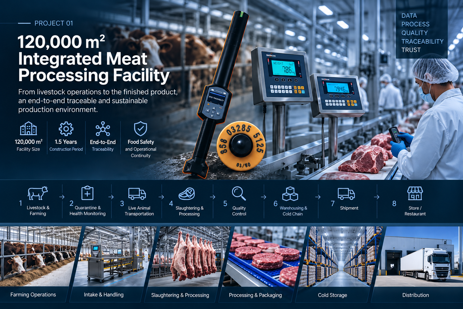Integrated meat processing facility