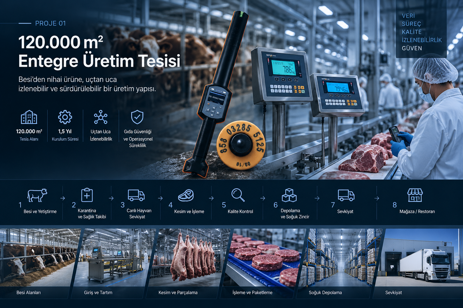 120.000 m² entegre üretim tesisi ve uçtan uca izlenebilirlik